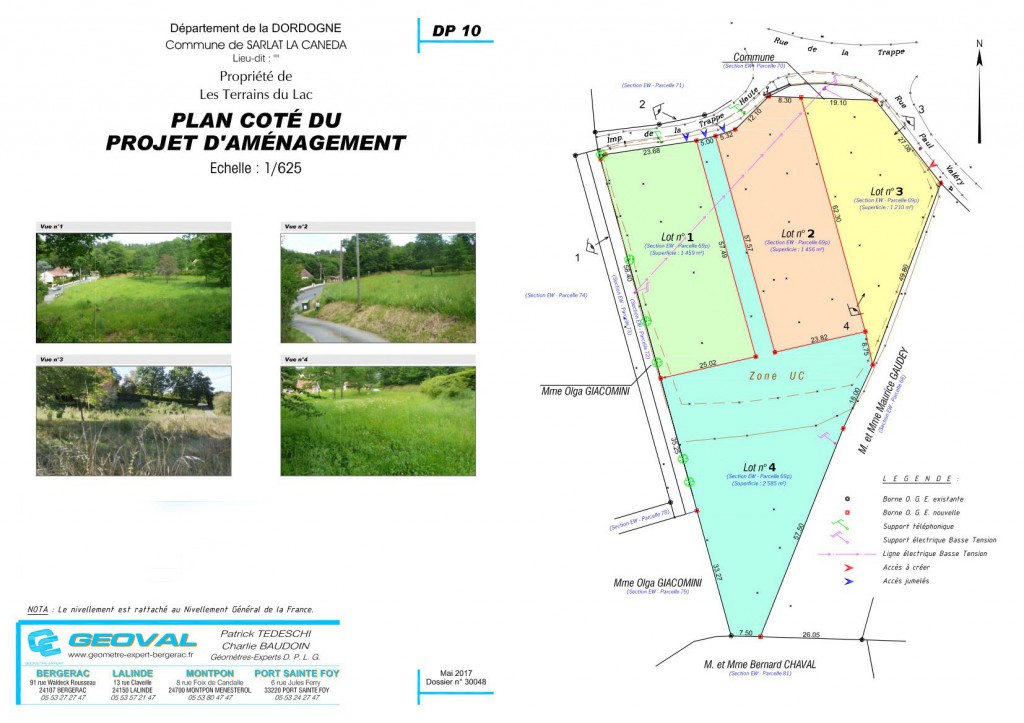 plan sarlat - 4 lots
